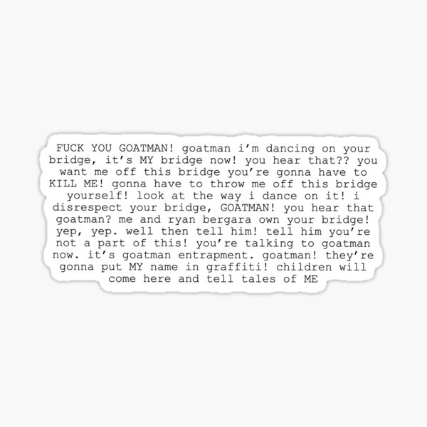 Item preview, Goat Man Monologue  designed and sold by Evan-Eventually.