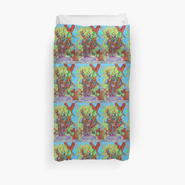 Apogee of an Apricot Tree Duvet Cover