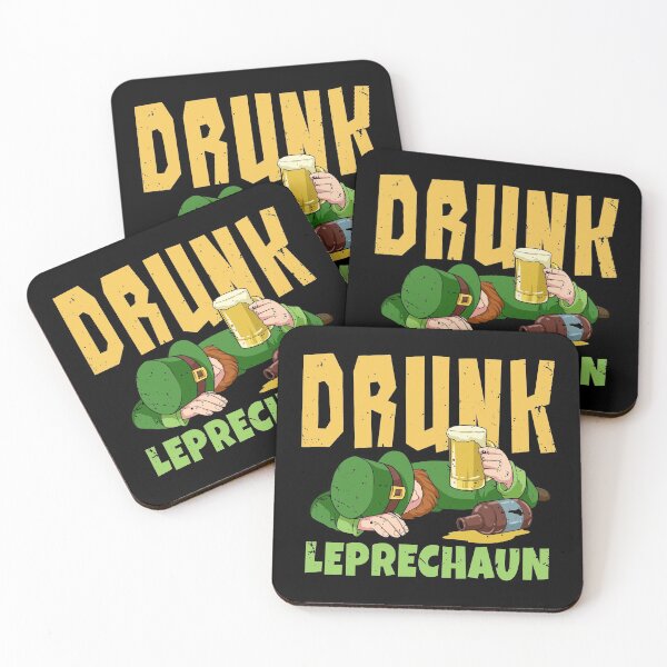Item preview, Drunk Leprechaun Funny St Patricks Day Irish Clover print designed and sold by tronictees.