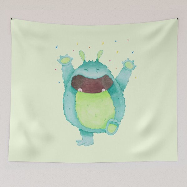 Item preview, Cute Green Monster by Wee Wild Monsters designed and sold by WeeWildMonsters.