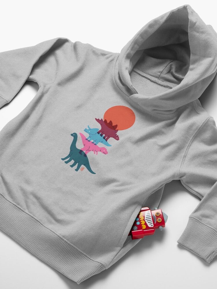 Alternate view of Colourful dinosaurs 2 Toddler Pullover Hoodie
