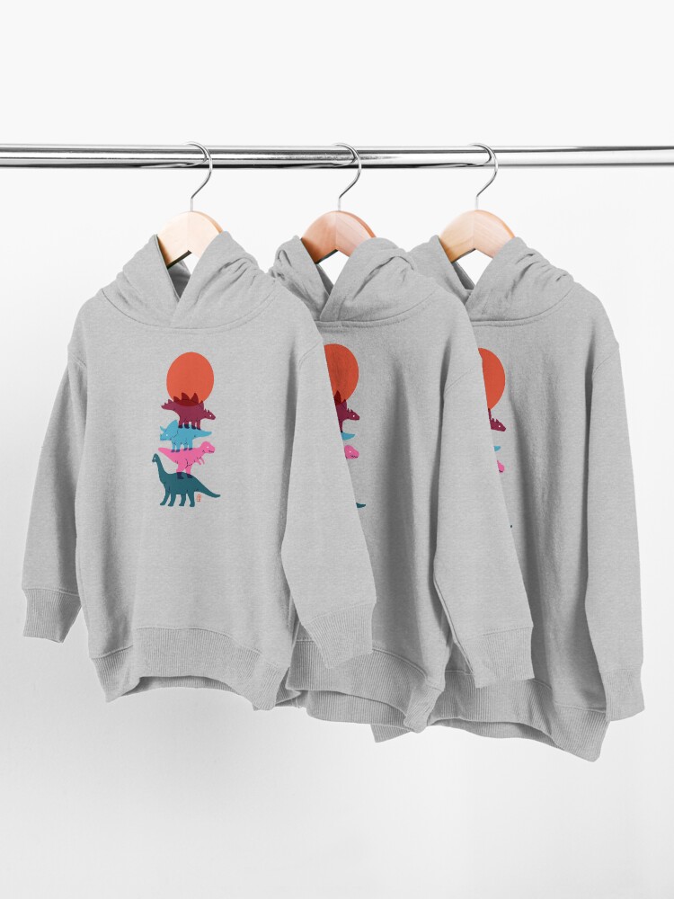 Alternate view of Colourful dinosaurs 2 Toddler Pullover Hoodie