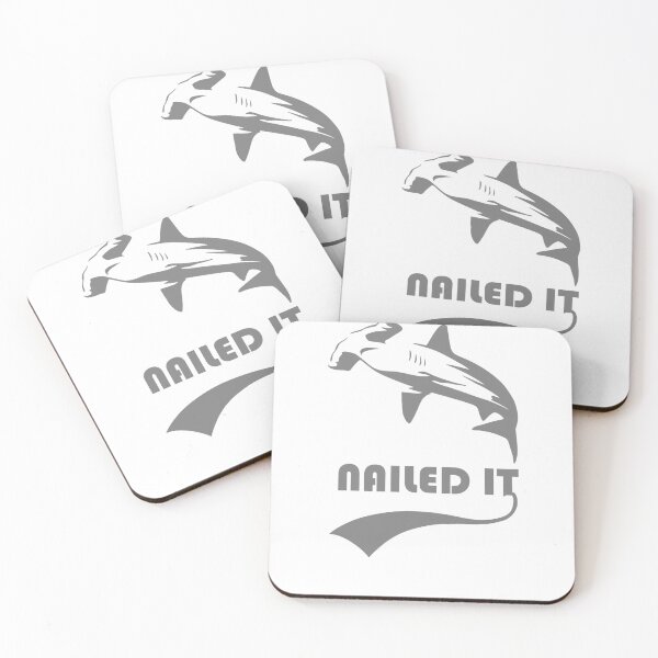 Item preview, Awesome Nailed It Vintage Hammerhead Shark Grey designed and sold by PopArtdom.