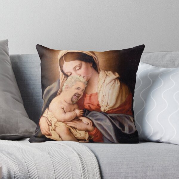 Guy Fieri Baby Jesus Throw Pillow