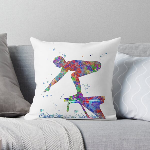 Swimmer, athlete, male swimmer, watercolor male swimmer