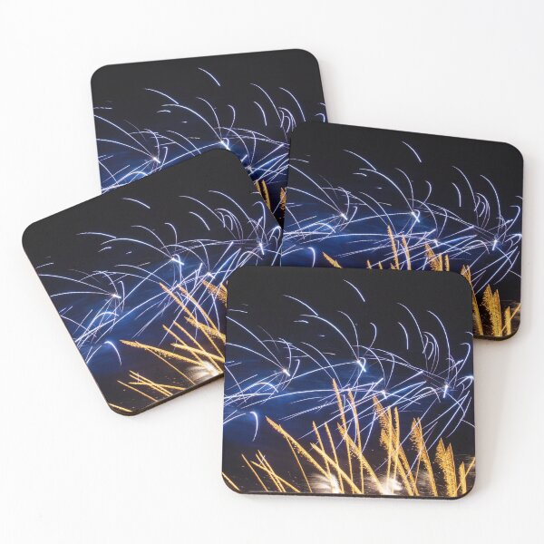 Item preview, Blue and yellow fireworks designed and sold by Daniel Baker Photography.