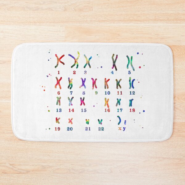 Item preview, Male chromosome, watercolor karyotype, medical art designed and sold by Rosaliartbook.