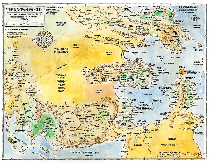 "The Known World Map (Artesia)" by Redbubble