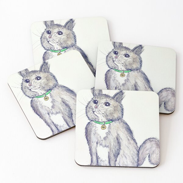 Item preview, Fluffy Illustrated Adorable Kitty Cat designed and sold by Samara DiMouro.