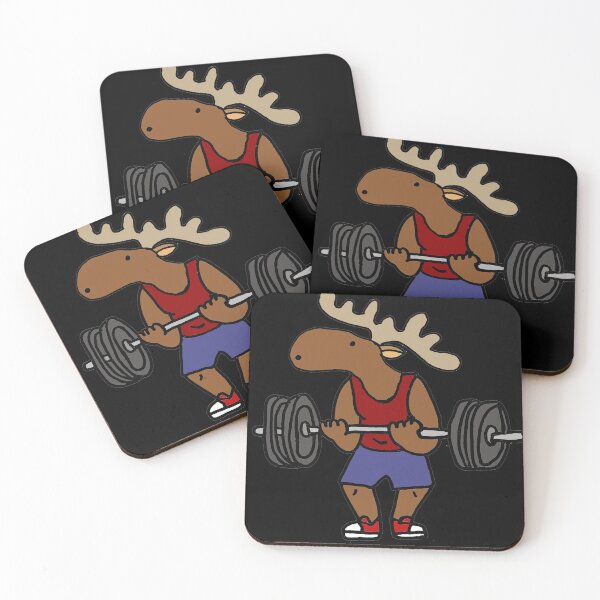 Item preview, Funny Moose Weight Lifter Cartoon designed and sold by Nature's Fancy.