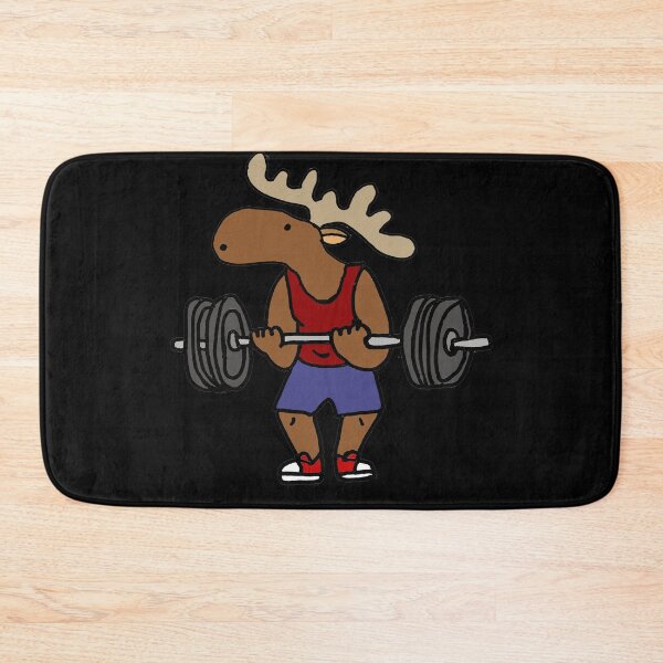 Item preview, Funny Moose Weight Lifter Cartoon designed and sold by Nature's Fancy.