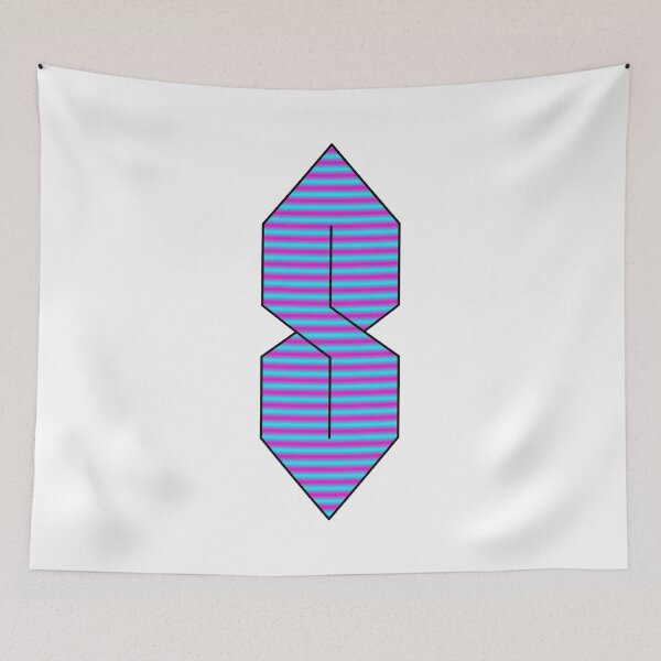 Item preview, The Blocky "S" | Retro 80's Interlaced Lines designed and sold by Dator.