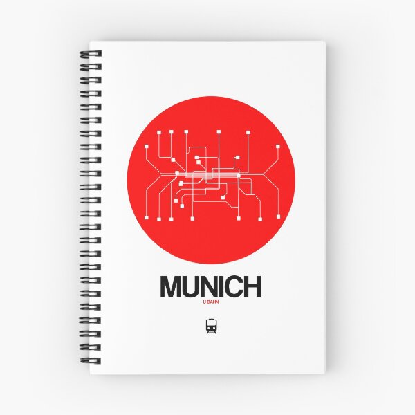 Item preview, Munich Red Subway Map designed and sold by Irina March.