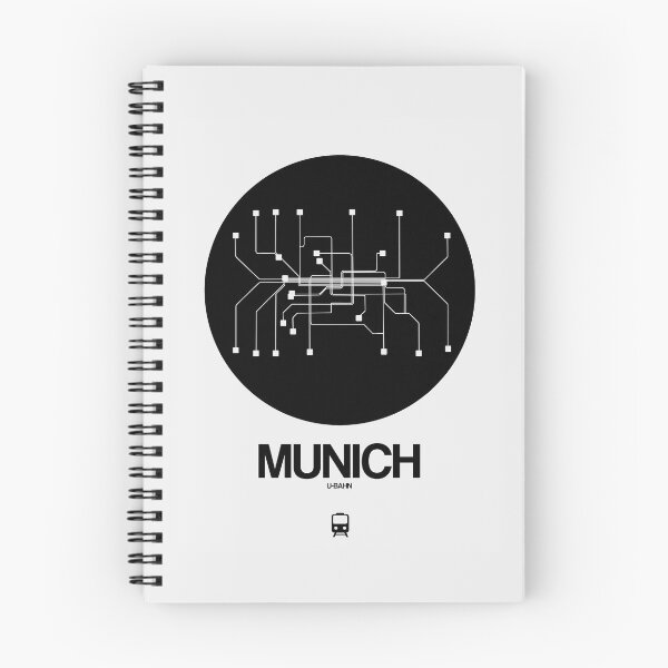 Item preview, Munich Black Subway Map designed and sold by Irina March.