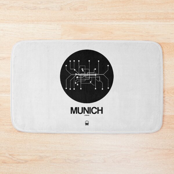 Item preview, Munich Black Subway Map designed and sold by Irina March.
