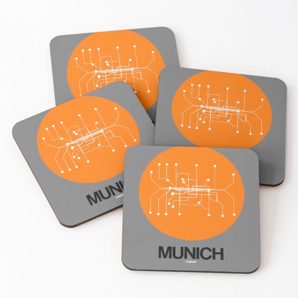 Item preview, Munich Orange Subway Map designed and sold by Irina March.