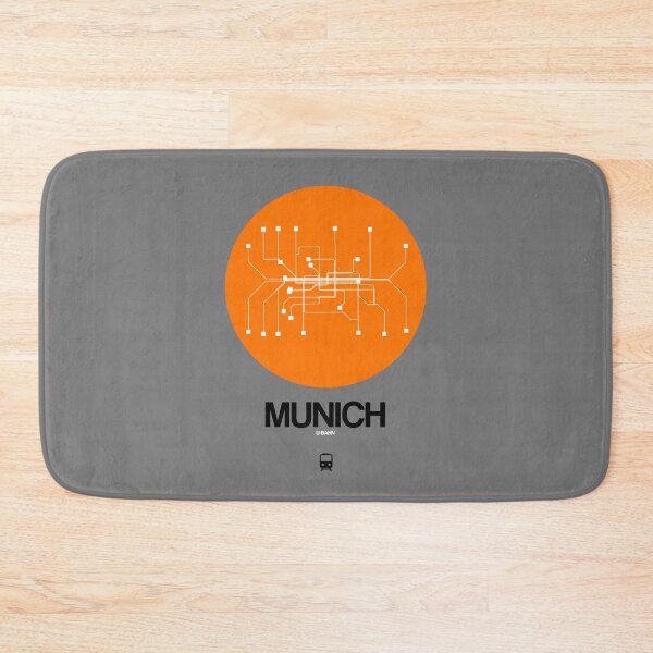 Item preview, Munich Orange Subway Map designed and sold by Irina March.