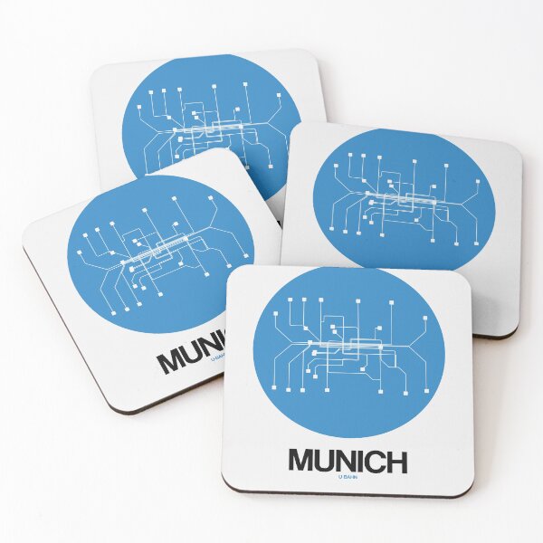 Item preview, Munich Blue Subway Map designed and sold by Irina March.