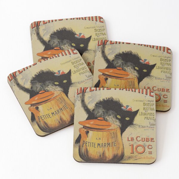 Item preview, Vintage Paris Black Cat Food Poster designed and sold by Sasha Art Gallery.