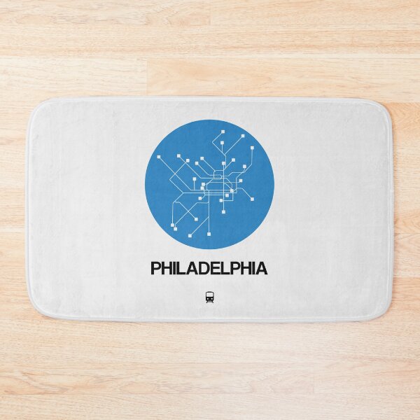 Item preview, Philadelphia Blue Subway Map designed and sold by Irina March.