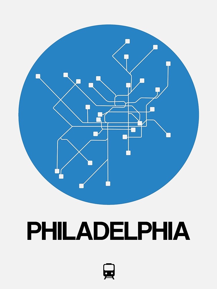 Póster Mapa Del Metro De Filadelfia Blue De Naxart Redbubble 8275