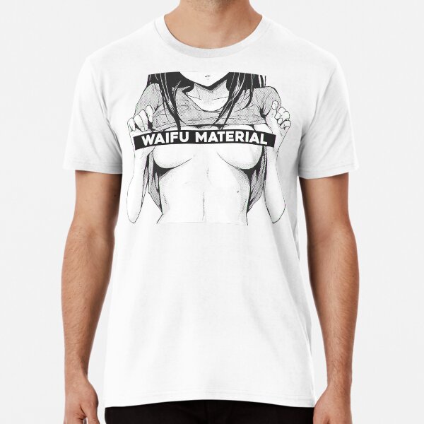 WAIFU MATERIAL - Ahegao Senpai Girl Tee Premium T-Shirt