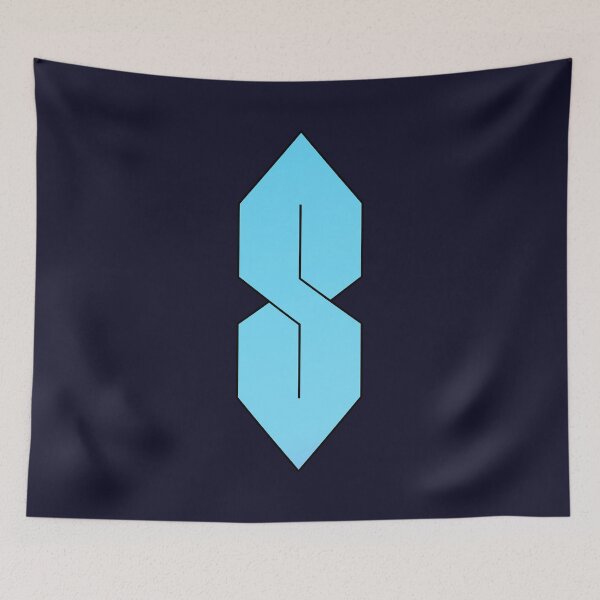 Item preview, The Gangster S | Cyan Blue Geometrical Capital Letter Symbol designed and sold by Dator.