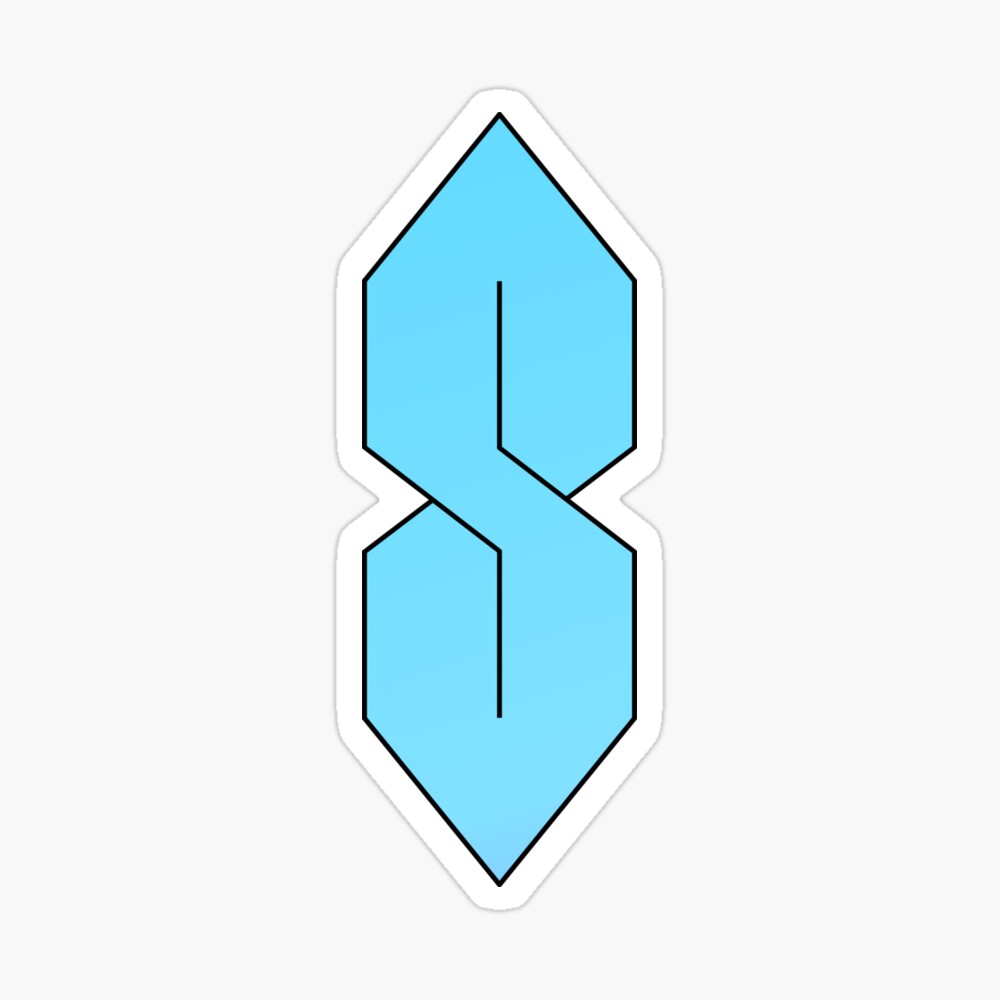 Das Gangster-S | Cyanblaues geometrisches Großbuchstabensymbol Poster