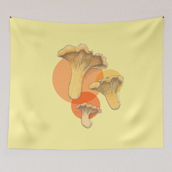 Item preview, orange chanterelle mushrooms designed and sold by ca--lv--in.