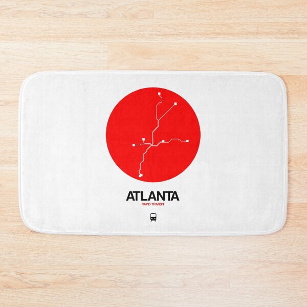 Item preview, Arlanta Red Subway Map designed and sold by Irina March.