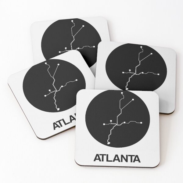 Item preview, Atlanta Black Subway Map designed and sold by Irina March.