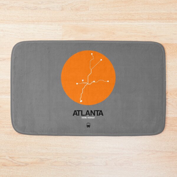 Item preview, Atlanta Orange Subway Map designed and sold by Irina March.