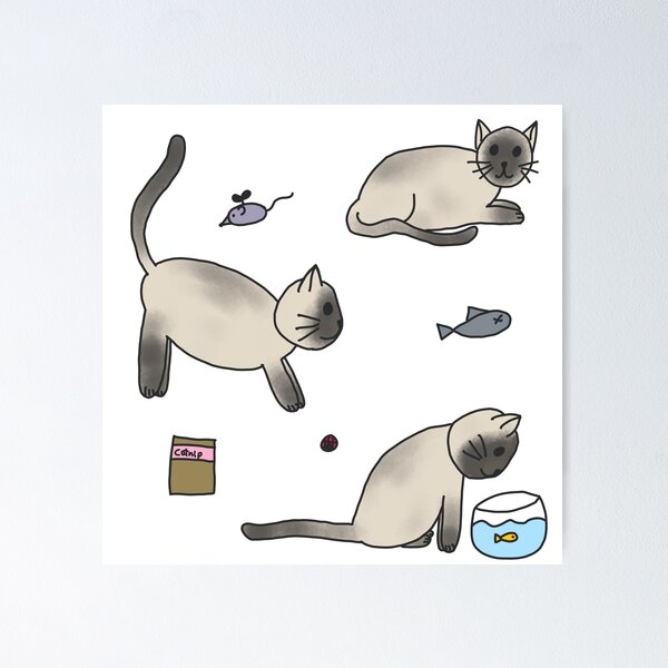 Item preview, Siamese Pals designed and sold by cheeryheart.
