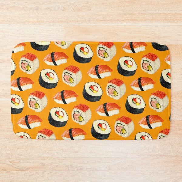 Item preview, Sushi Pattern - Orange designed and sold by Kelly  Gilleran.