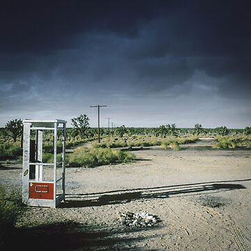 Artwork thumbnail, Lonely Mojave Desert Pay Phone Booth Art Photo by DEC02