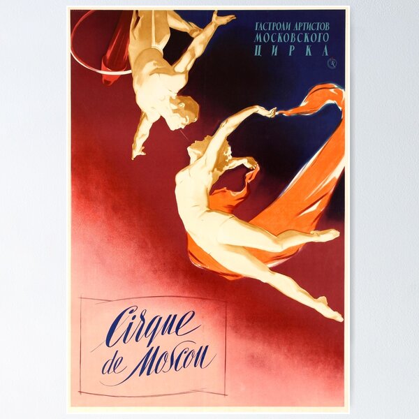 Item preview, Moscow Circus Vintage Poster designed and sold by Sasha Art Gallery.