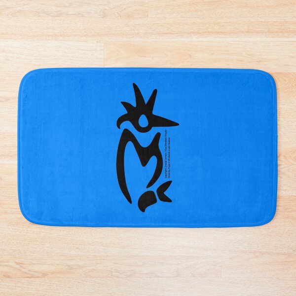 Item preview, Kingfisher Glyph (black on blue) designed and sold by Argent Whiskers.