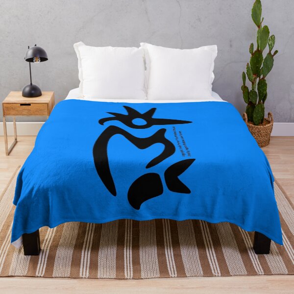 Item preview, Kingfisher Glyph (black on blue) designed and sold by Argent Whiskers.