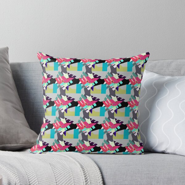 Item preview, Vibrant Crystal Cluster Pinks on Blue Stripe - Jenny Meehan designed and sold by Jenny Meehan Art Prints and Patterns .