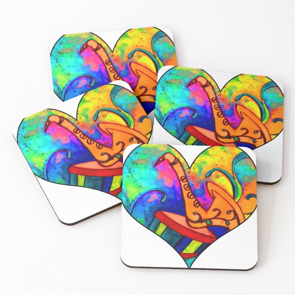 Item preview, Jazz and Swirls musical heart for music lovers  designed and sold by artbyomega.