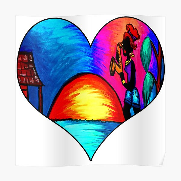 Swamp lady blues heart Poster
