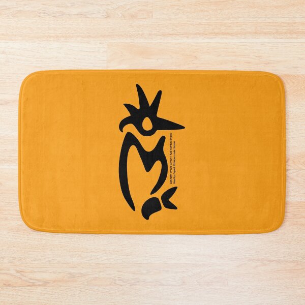 Item preview, Kingfisher Glyph (black on orange) designed and sold by Argent Whiskers.