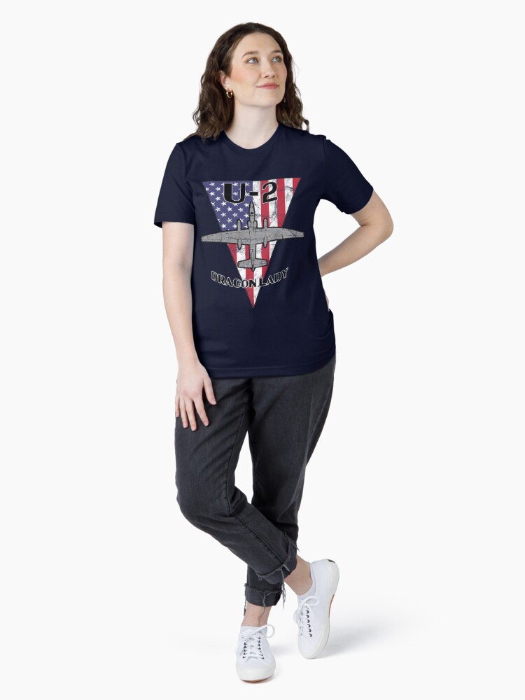 U-2 Dragon Lady Spyplane Airplane Vintage Flag T-Shirt