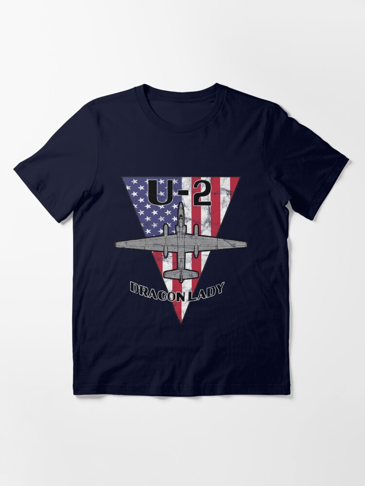 U-2 Dragon Lady Spyplane Airplane Vintage Flag T-Shirt