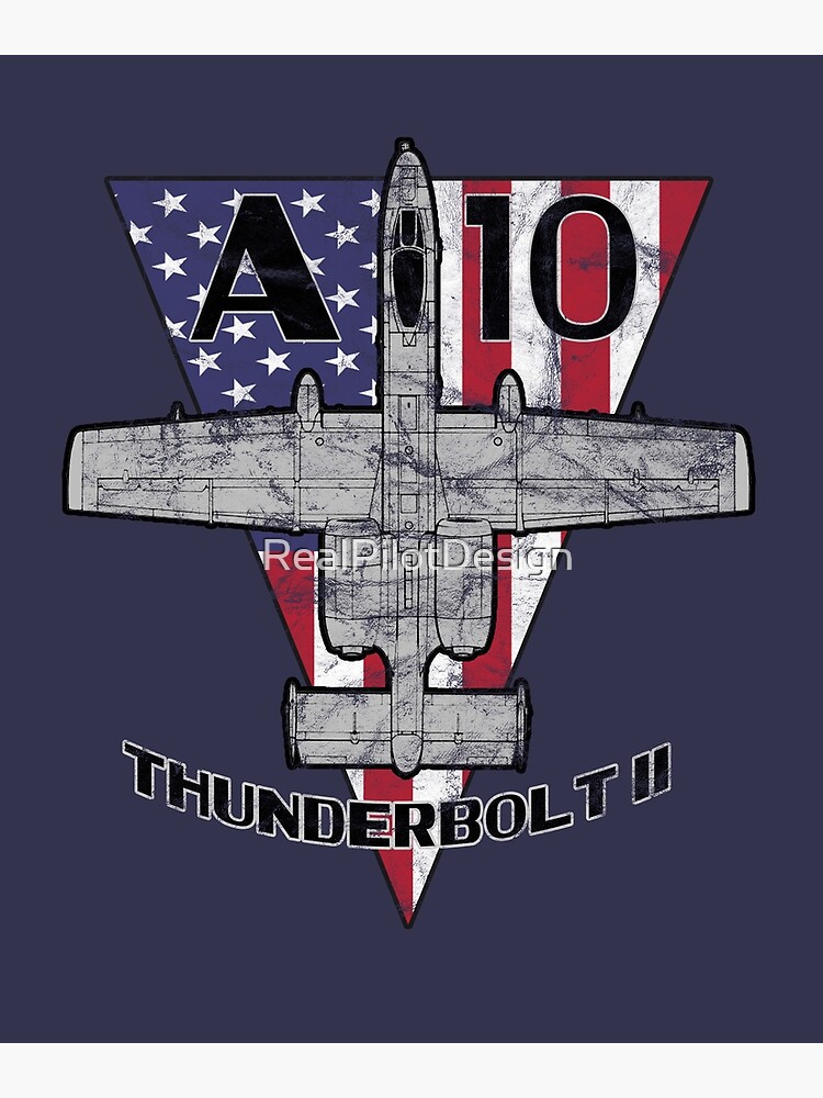 A-10 Thunderbolt Ii Warthog Vintage Flag Airplane T-Shirt A-10 Thunderbolt Ii Warthog Vintage Flag Airplane T-Shirt