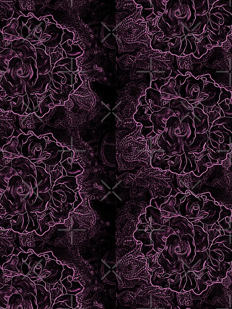 Thumbnail 3 of 3, Scarf, Porcelain Roses Electric Pink designed and sold by MidModStyle.