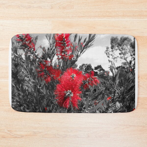 Item preview, Red bottle brush flower designed and sold by BigAndRed.