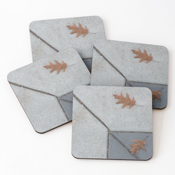 Fall Sidewalk Coasters (Set of 4)