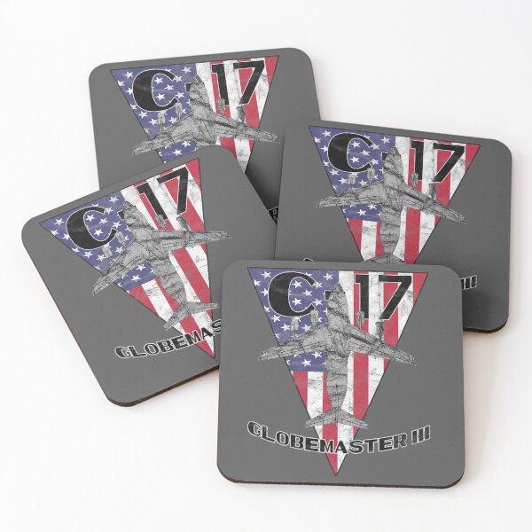 Item preview, C-17 Globemaster III Transport USAF Airplane Patriotic Vintage  designed and sold by RealPilotDesign.
