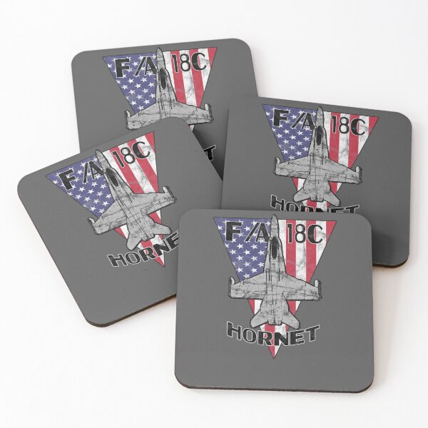 Item preview, F/A-18C Hornet Jet Fighter Airplane Patriotic Vintage  designed and sold by RealPilotDesign.